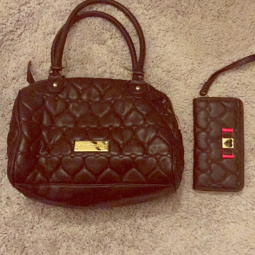 Betsey Johnson purse and wallet